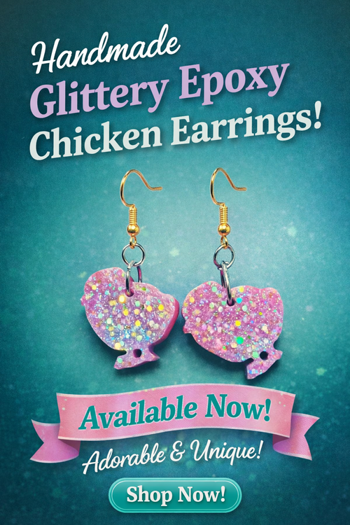 chick earings (epoxy N Resin)